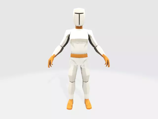 Lowpoly character Low-poly 3D model_0