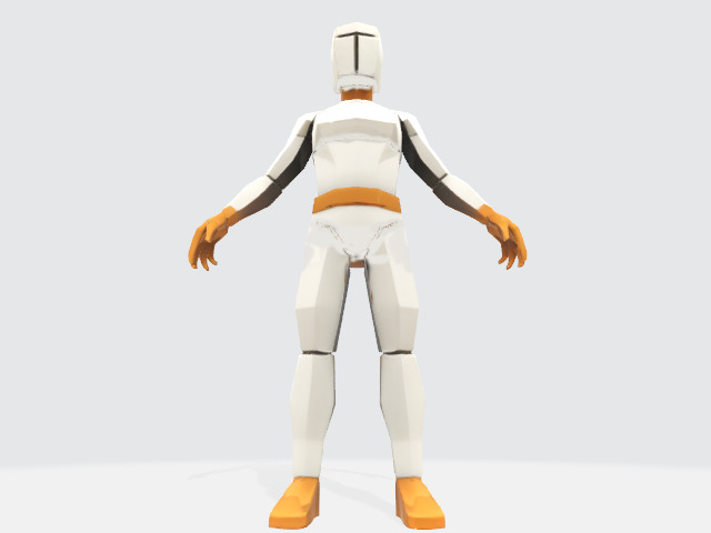 Lowpoly character Low-poly 3D model_4
