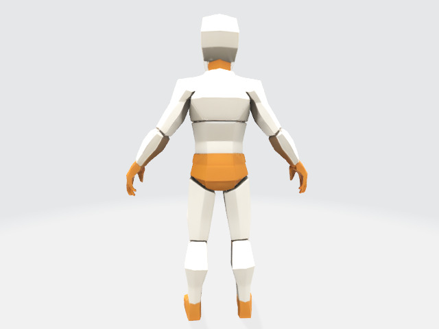 Lowpoly character Low-poly 3D model_2