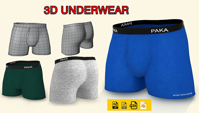 New  3D Underwear Low-poly 3D model