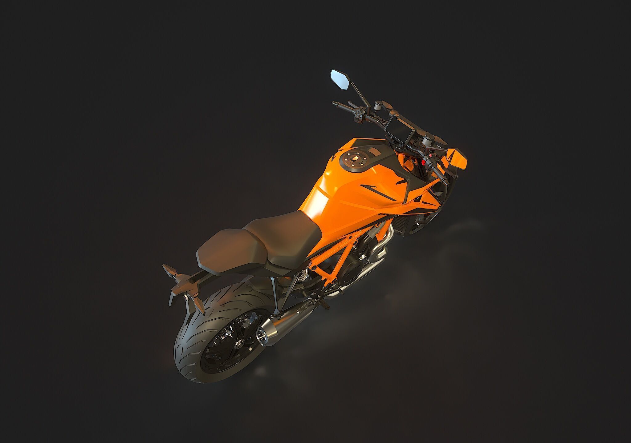 Base model KTM 1390 Super Duke 2024 3D model_4