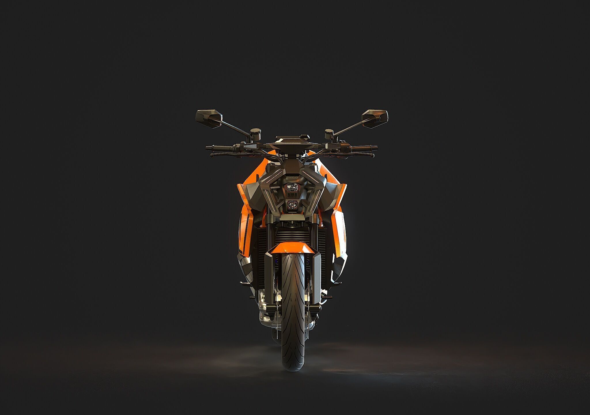 Base model KTM 1390 Super Duke 2024 3D model_6