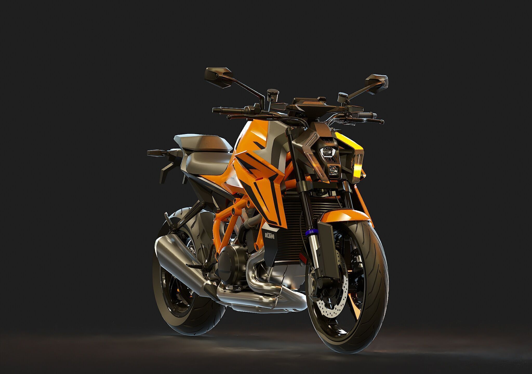 Base model KTM 1390 Super Duke 2024 3D model_8