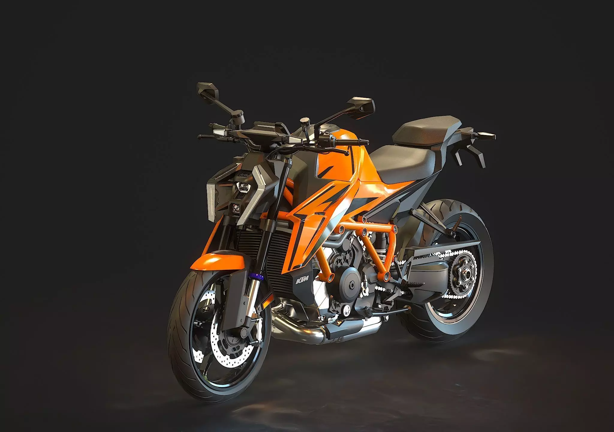 Base model KTM 1390 Super Duke 2024 3D model_0