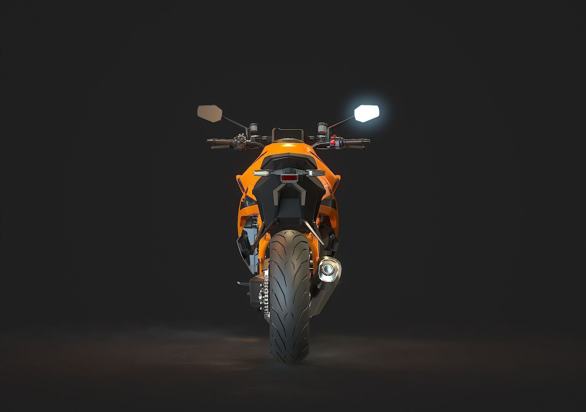 Base model KTM 1390 Super Duke 2024 3D model_7