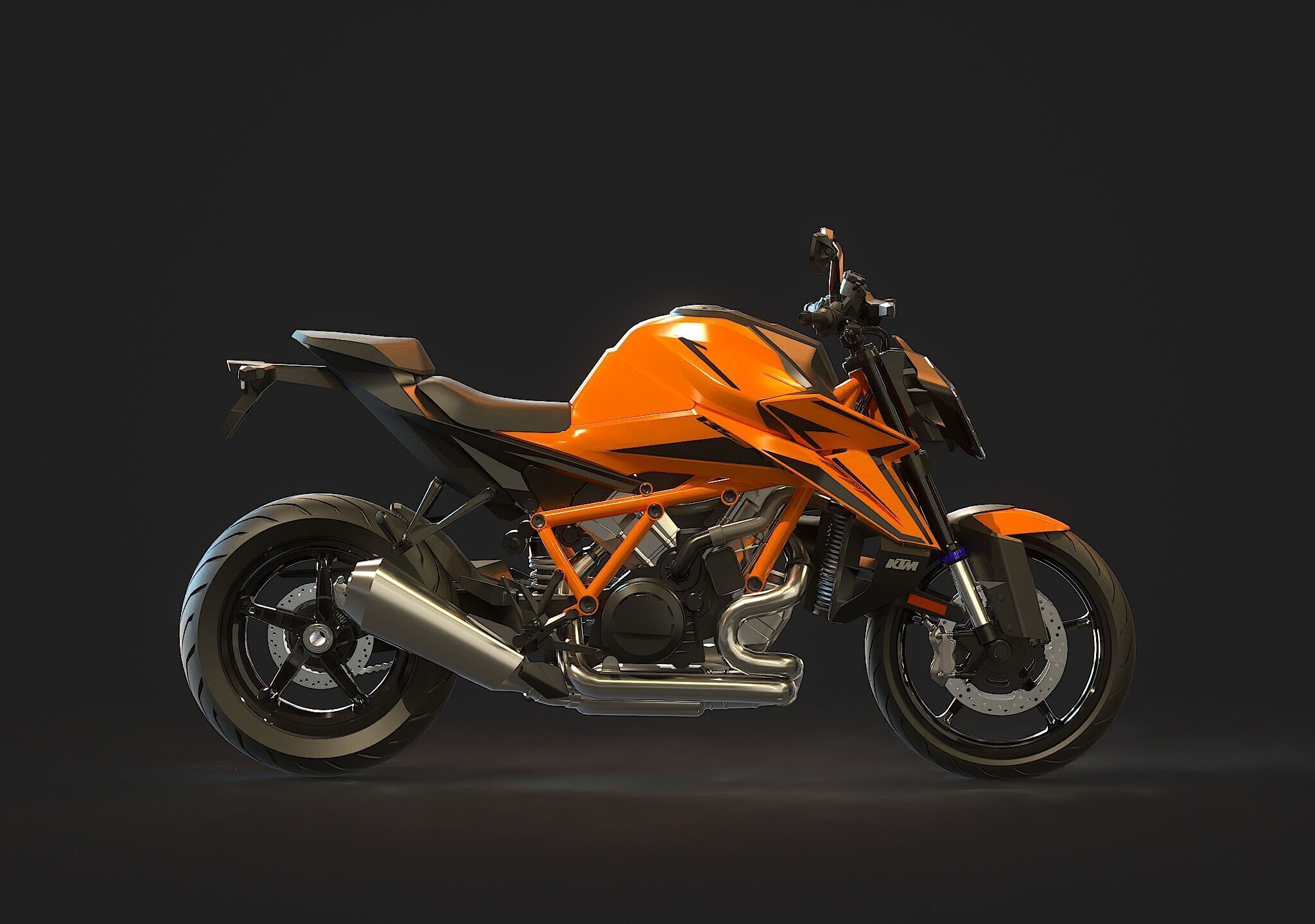 Base model KTM 1390 Super Duke 2024 3D model_5