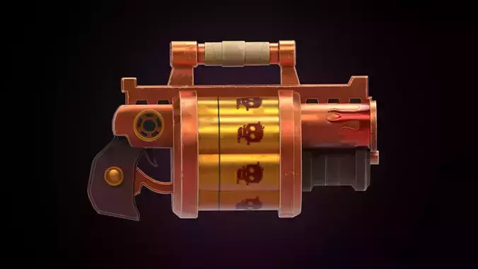 Stylized Fire Revolver