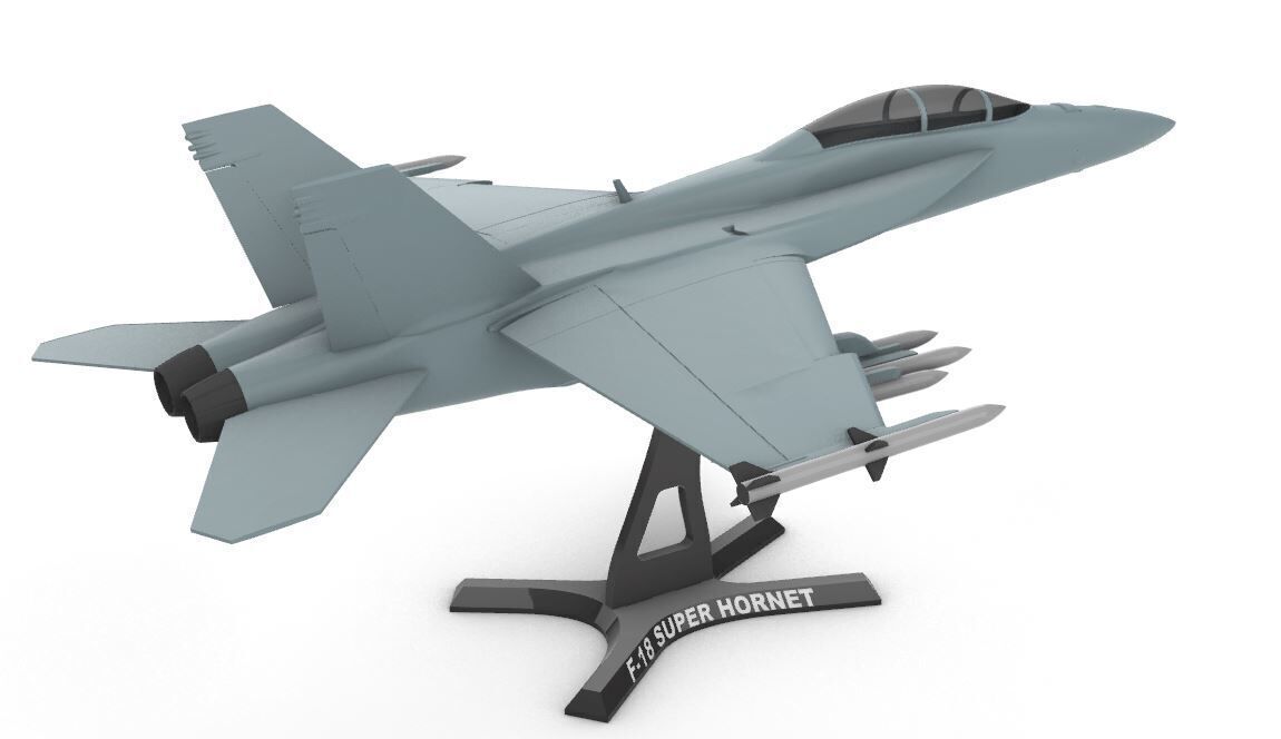 F 18  Super Hornet 3D print model_5