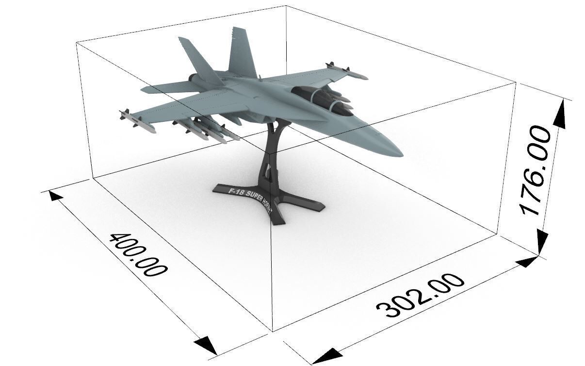 F 18  Super Hornet 3D print model_1