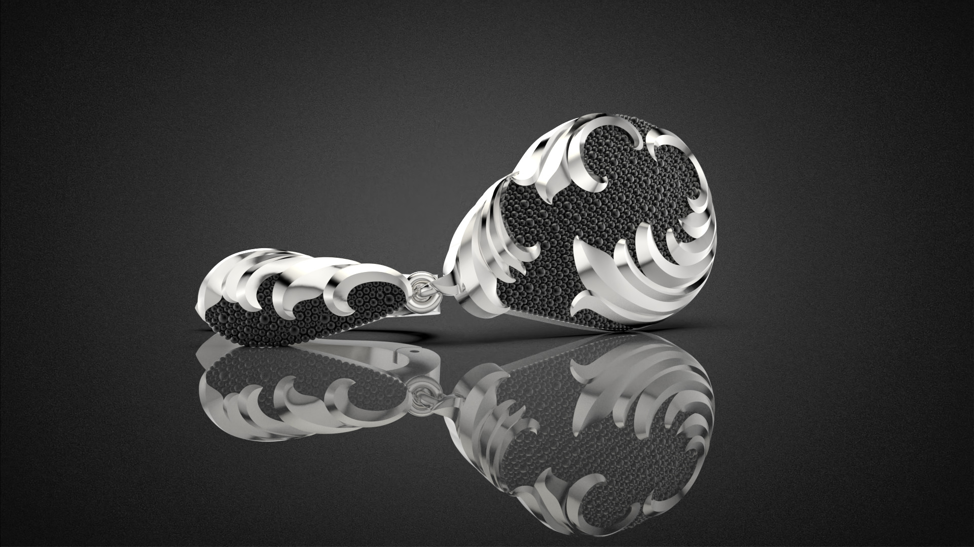 Fashion golden ratio Jewelry earring E31 3D print model_11