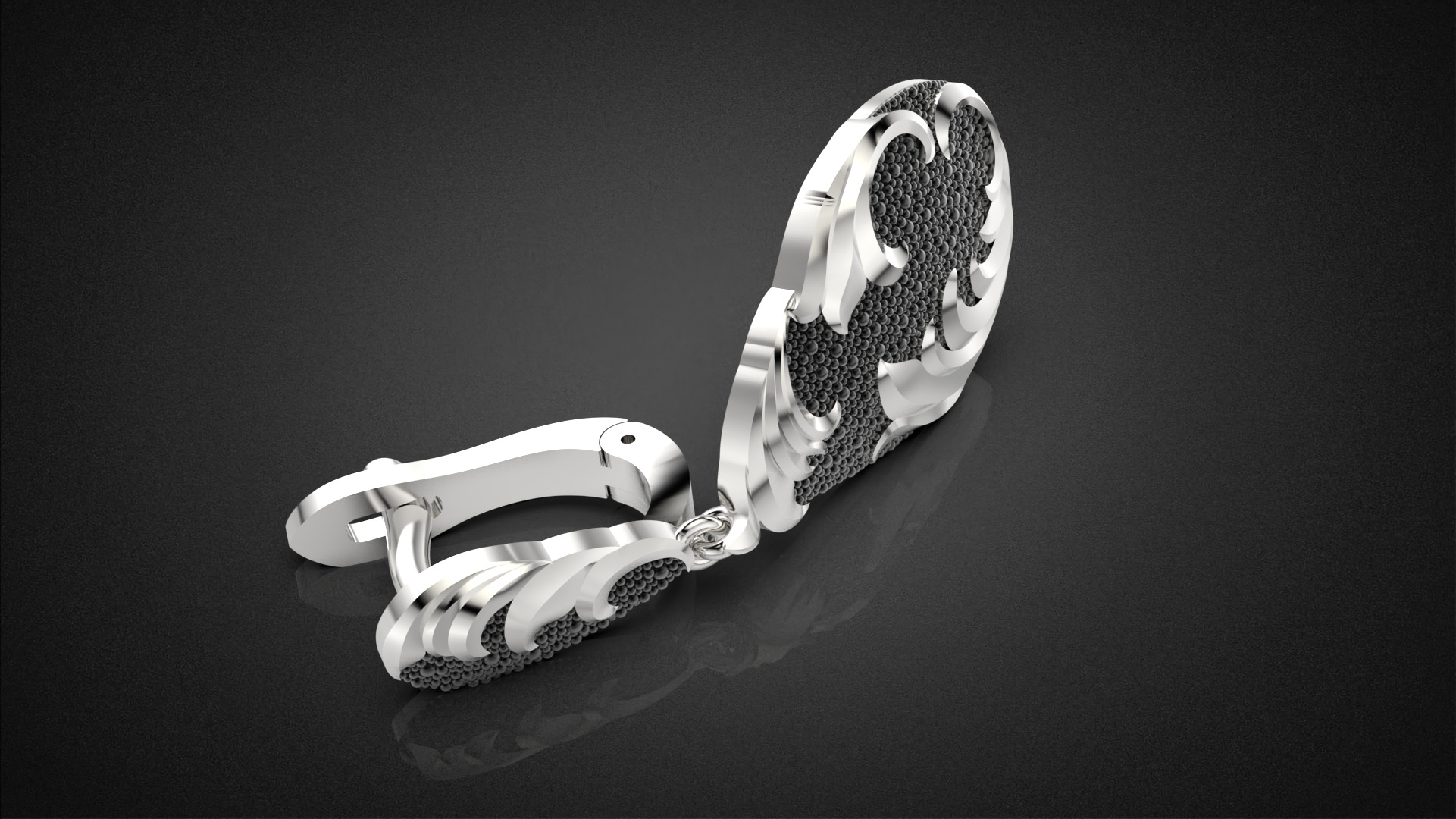 Fashion golden ratio Jewelry earring E31 3D print model_22