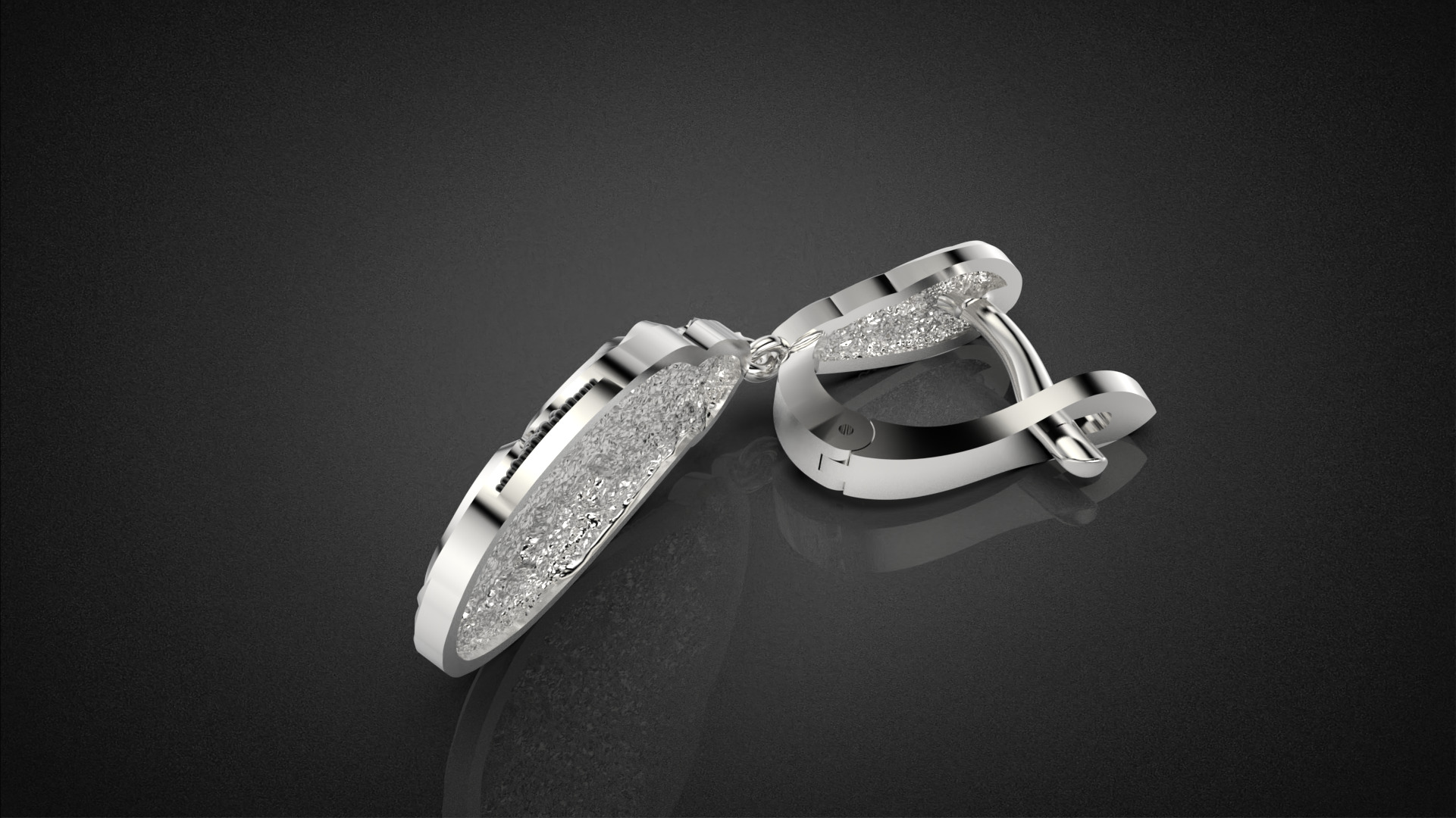 Fashion golden ratio Jewelry earring E31 3D print model_20