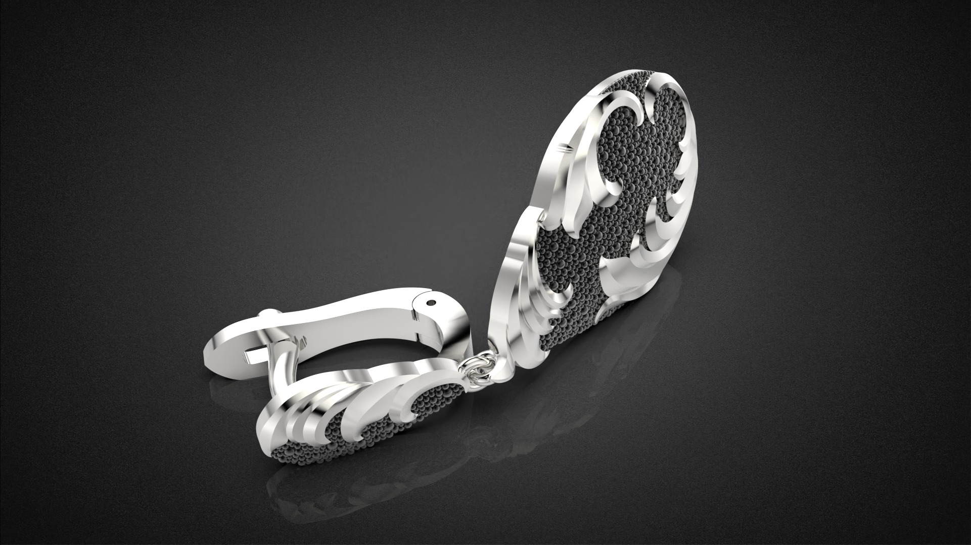 Fashion golden ratio Jewelry earring E31 3D print model_18