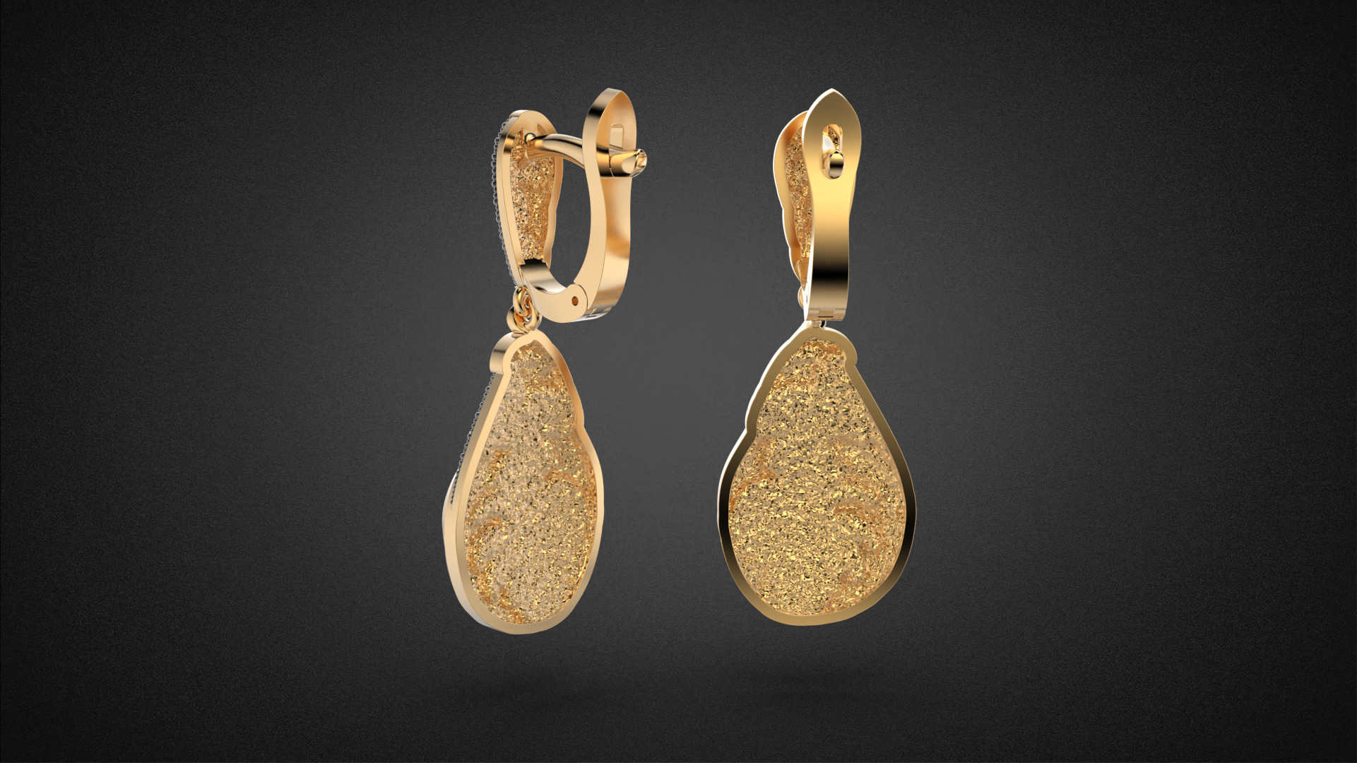 Fashion golden ratio Jewelry earring E31 3D print model_7