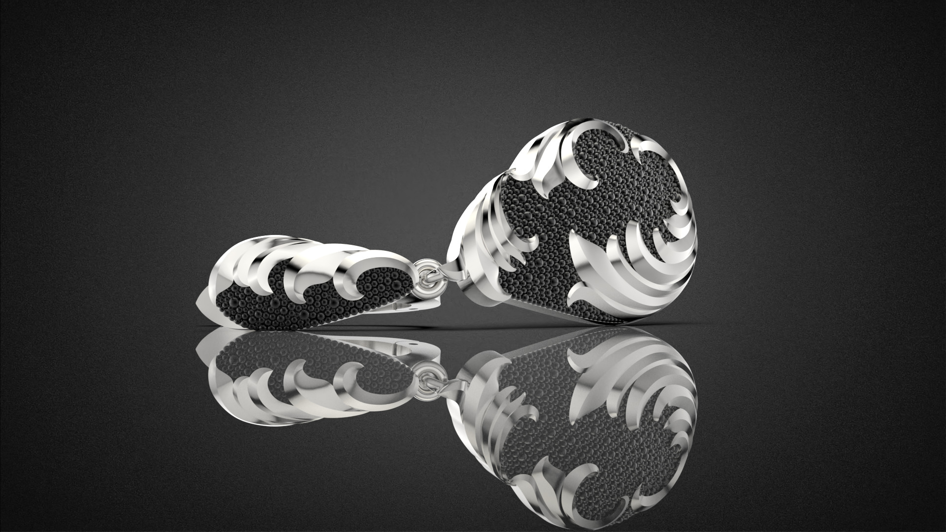 Fashion golden ratio Jewelry earring E31 3D print model_23