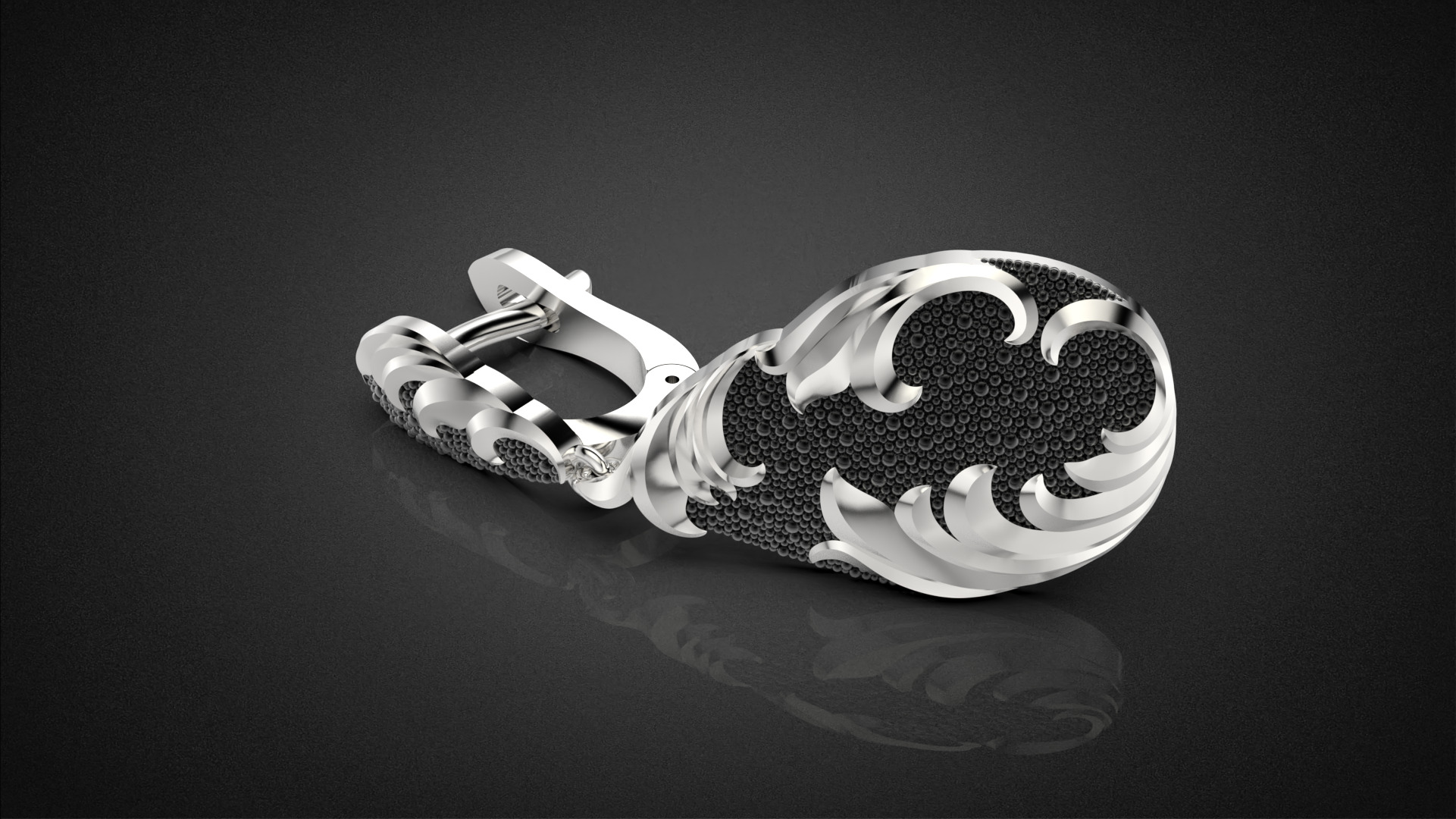 Fashion golden ratio Jewelry earring E31 3D print model_19