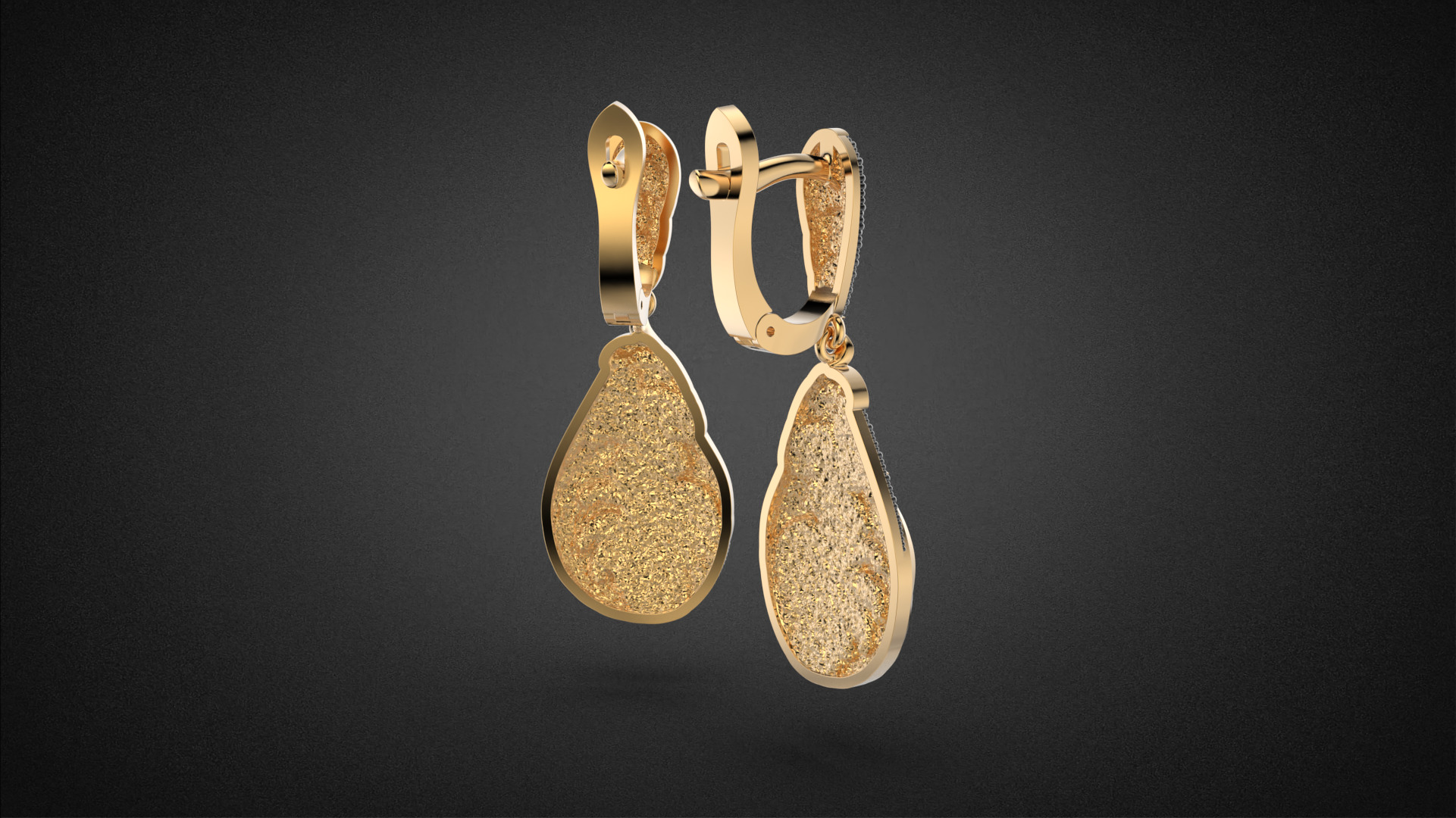 Fashion golden ratio Jewelry earring E31 3D print model_8