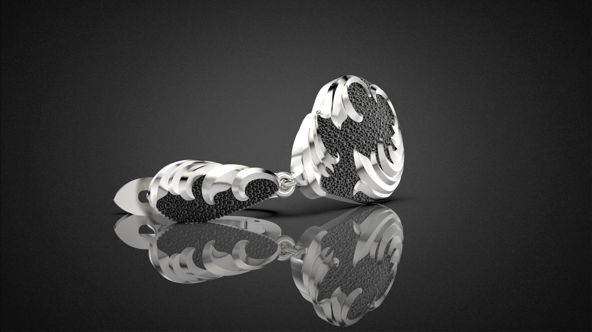 Fashion golden ratio Jewelry earring E31 3D print model_17