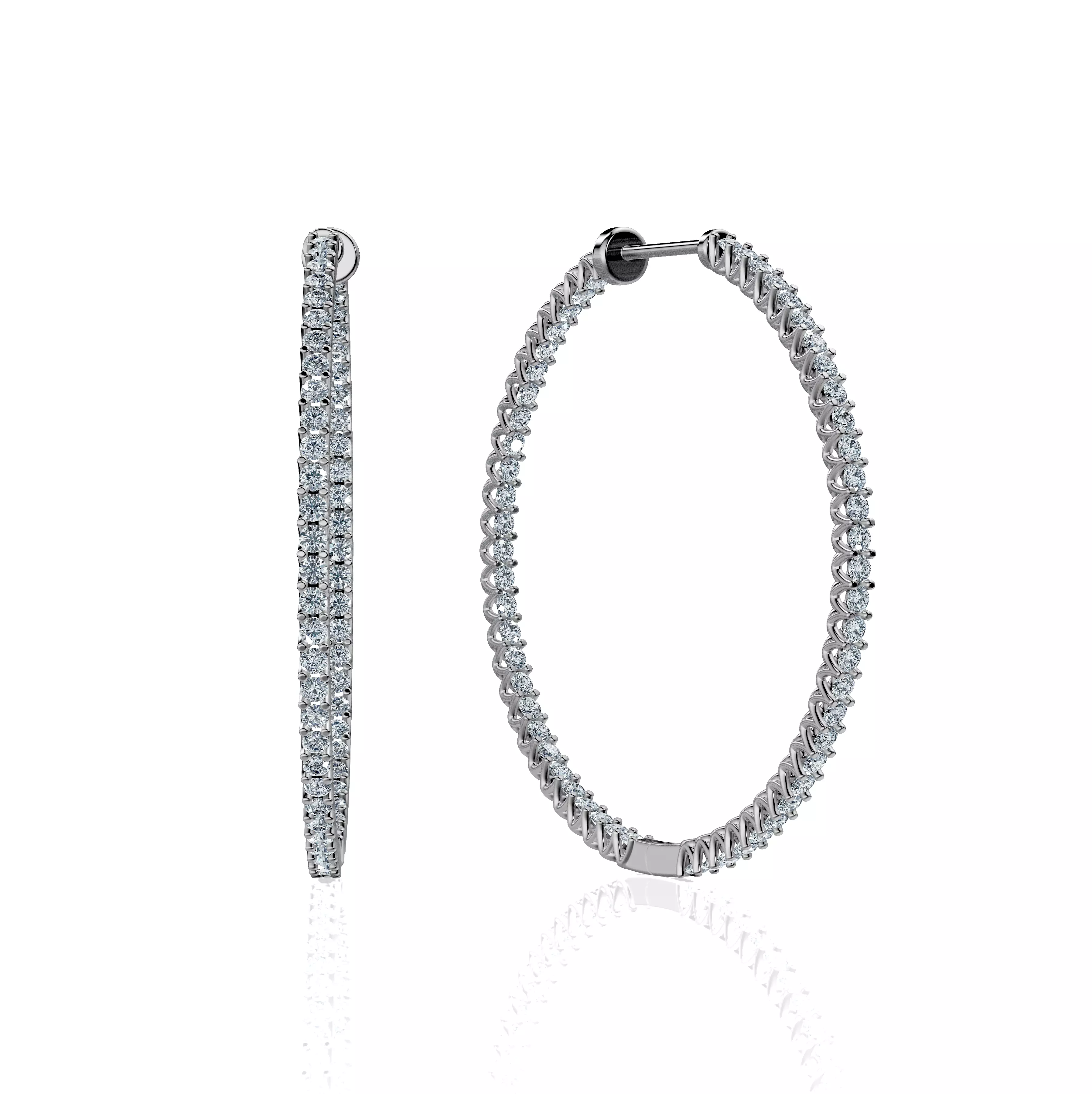 diamond hoops  3D print model_0