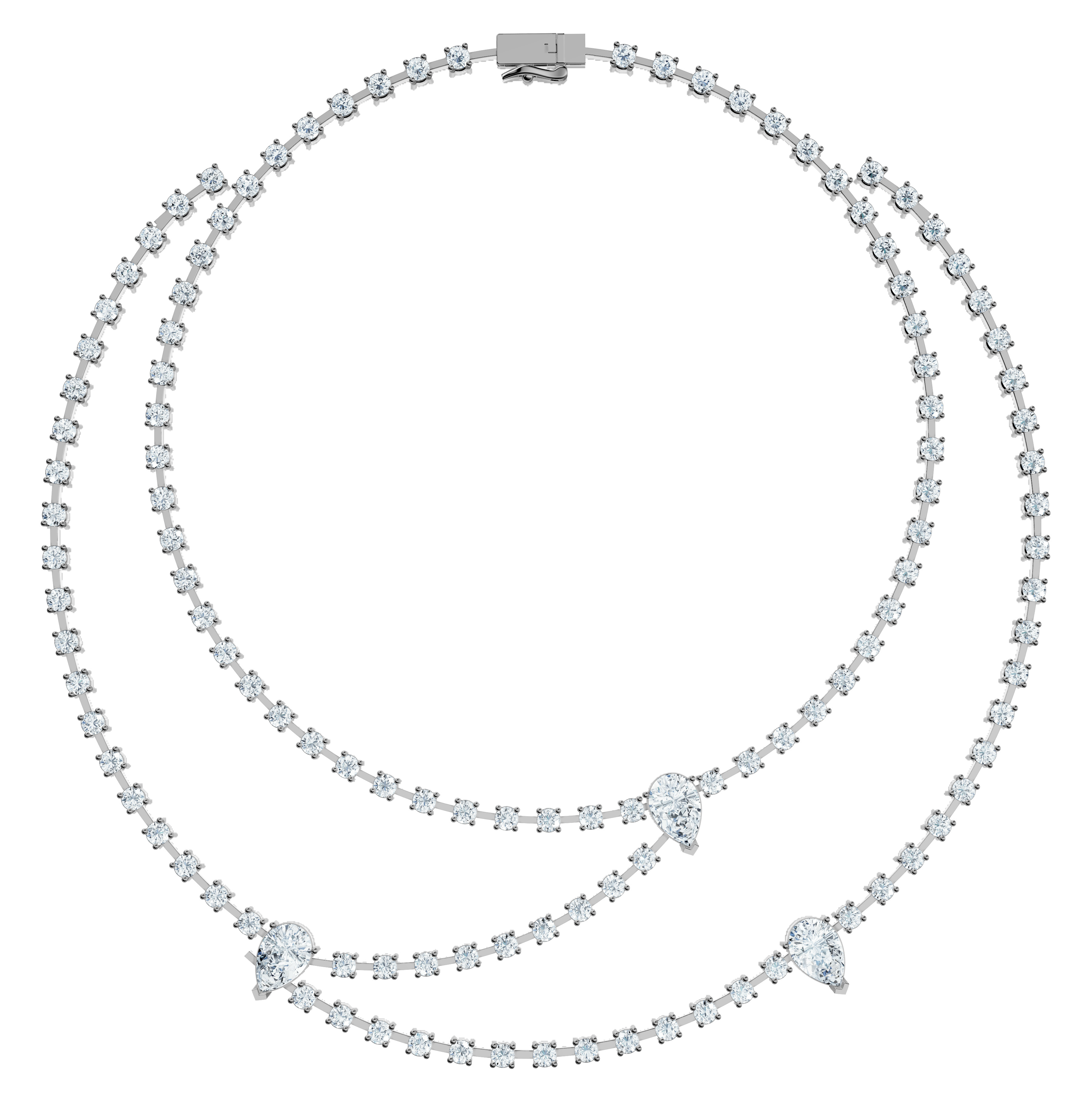 diamond necklace 3D print model_2