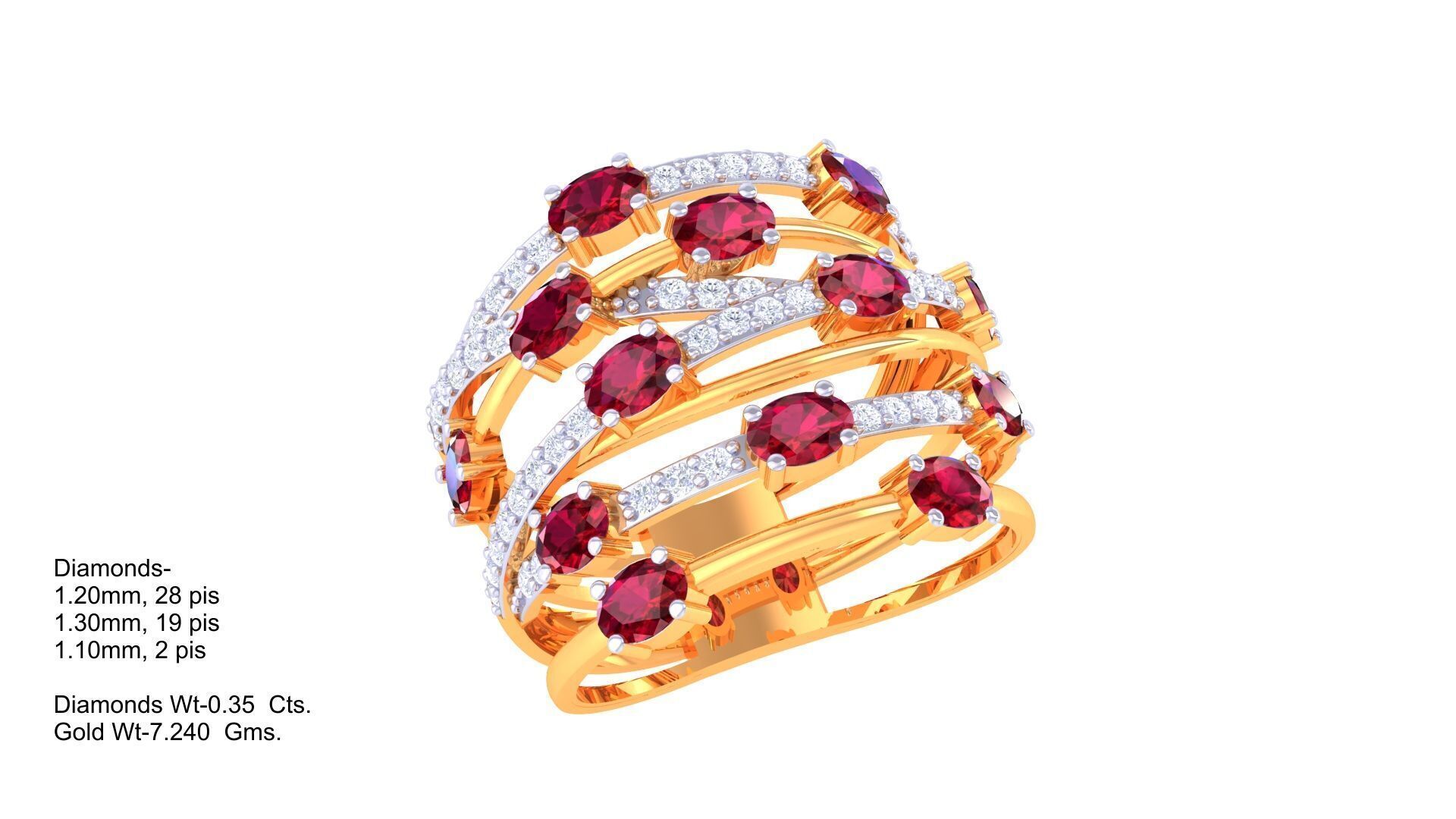 Women Ring  Render 3dm STL OBJ FBX Details 3D print model_1