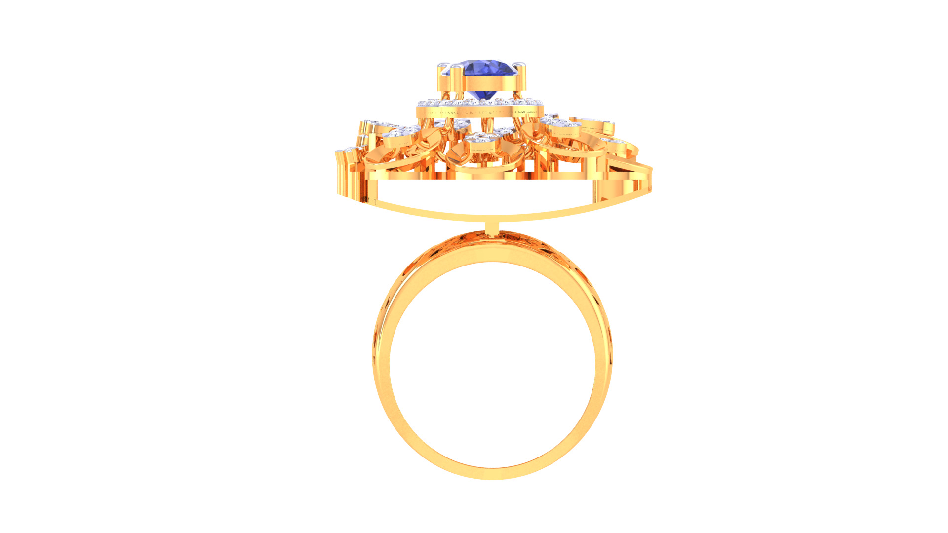 Women Ring Render 3dm STL OBJ FBX Details 3D print model_4