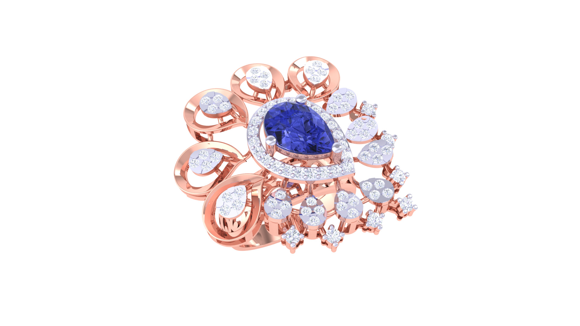 Women Ring Render 3dm STL OBJ FBX Details 3D print model_1