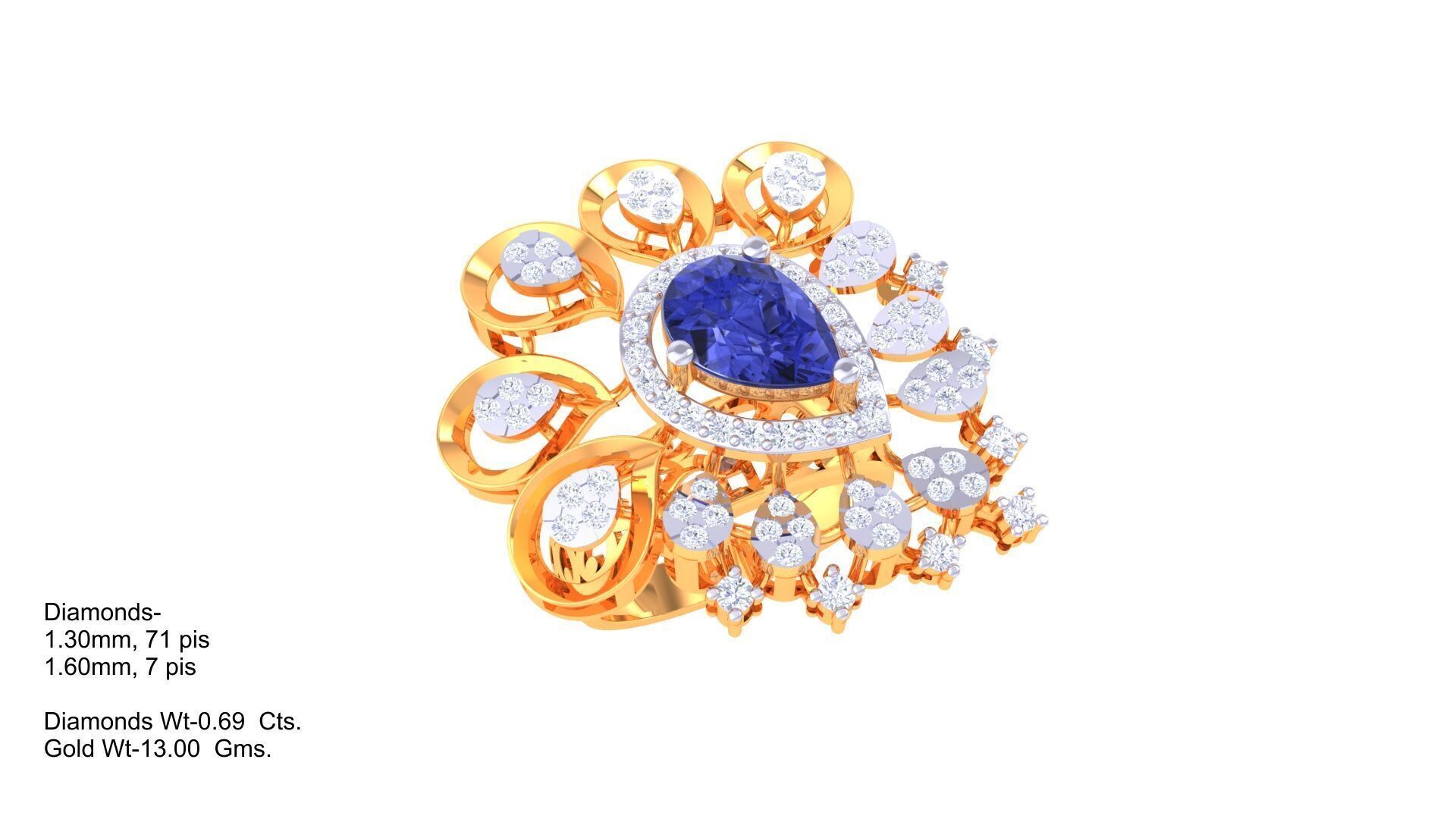 Women Ring Render 3dm STL OBJ FBX Details 3D print model_2