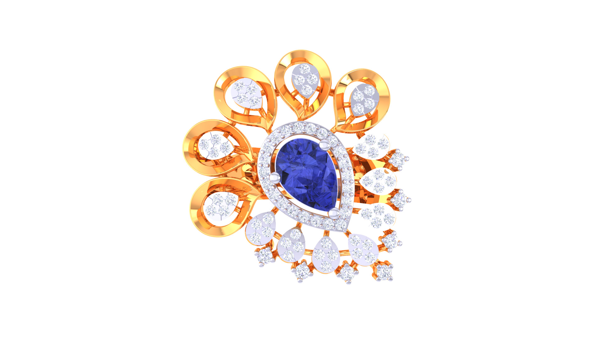 Women Ring Render 3dm STL OBJ FBX Details 3D print model_3