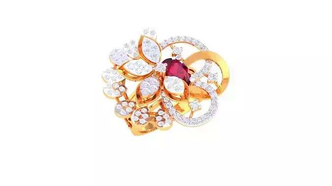 Women Ring Render 3dm STL OBJ FBX Details 3D print model