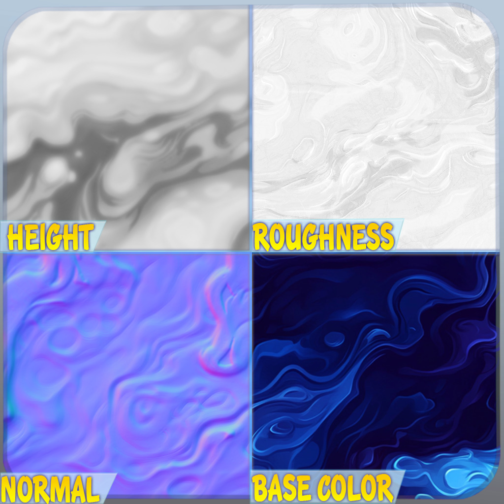  Stylized Water Seamless Texture Texture_1