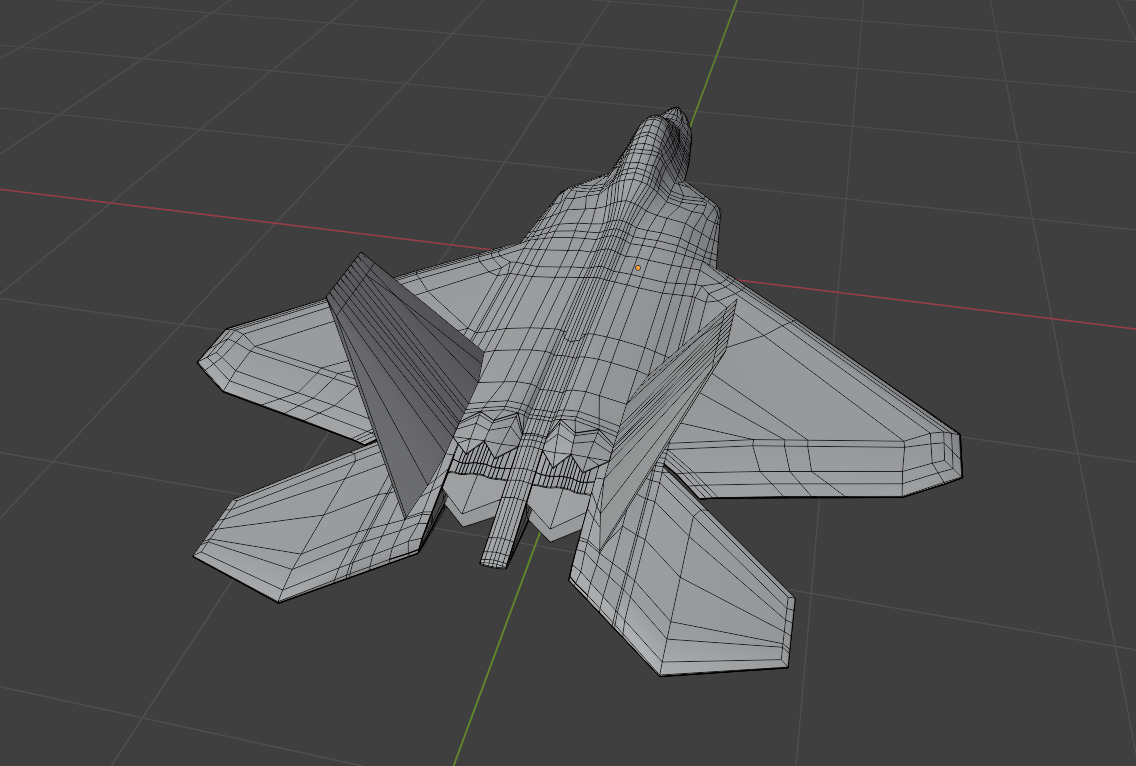 F22 Raptor Low-poly 3D model_7
