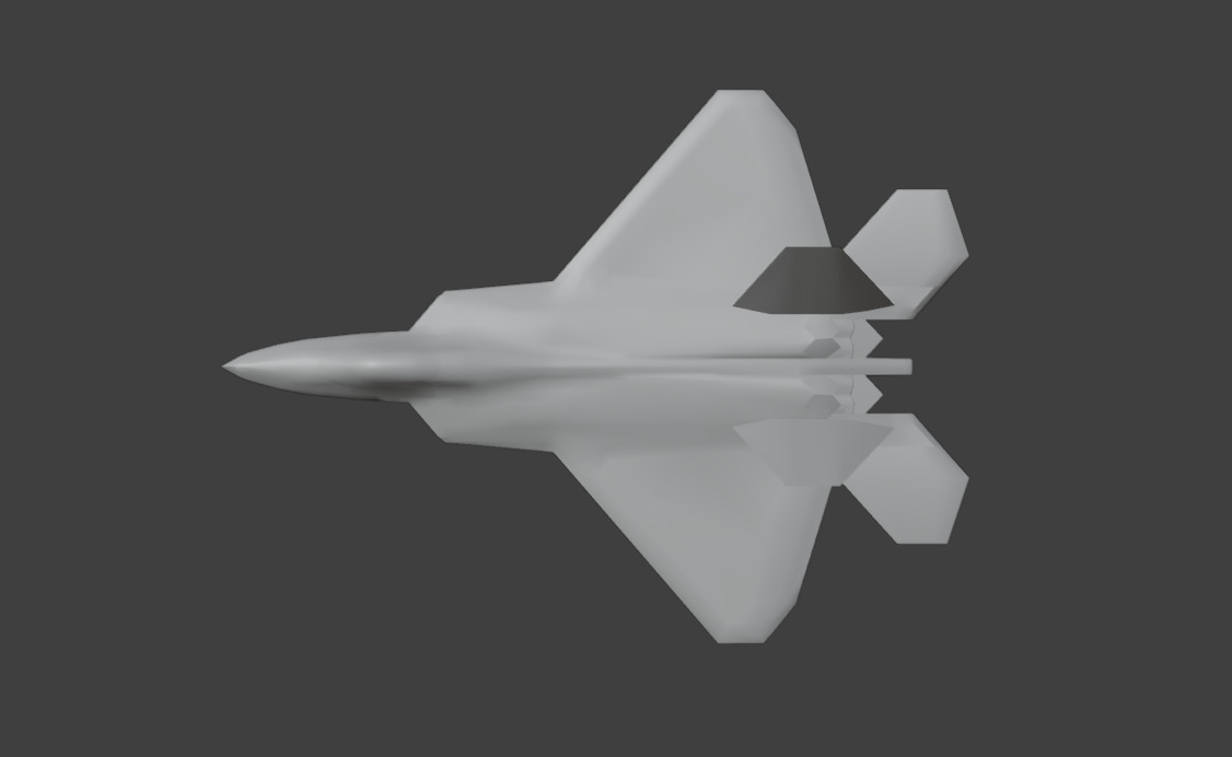 F22 Raptor Low-poly 3D model_5