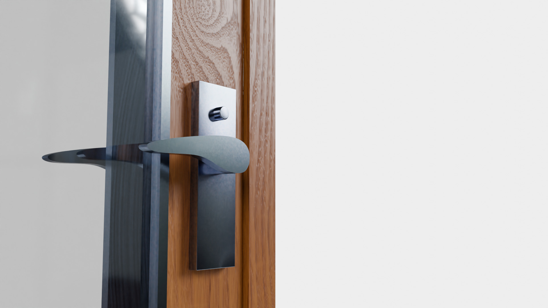 Modern Wood Door Free 3D model_4