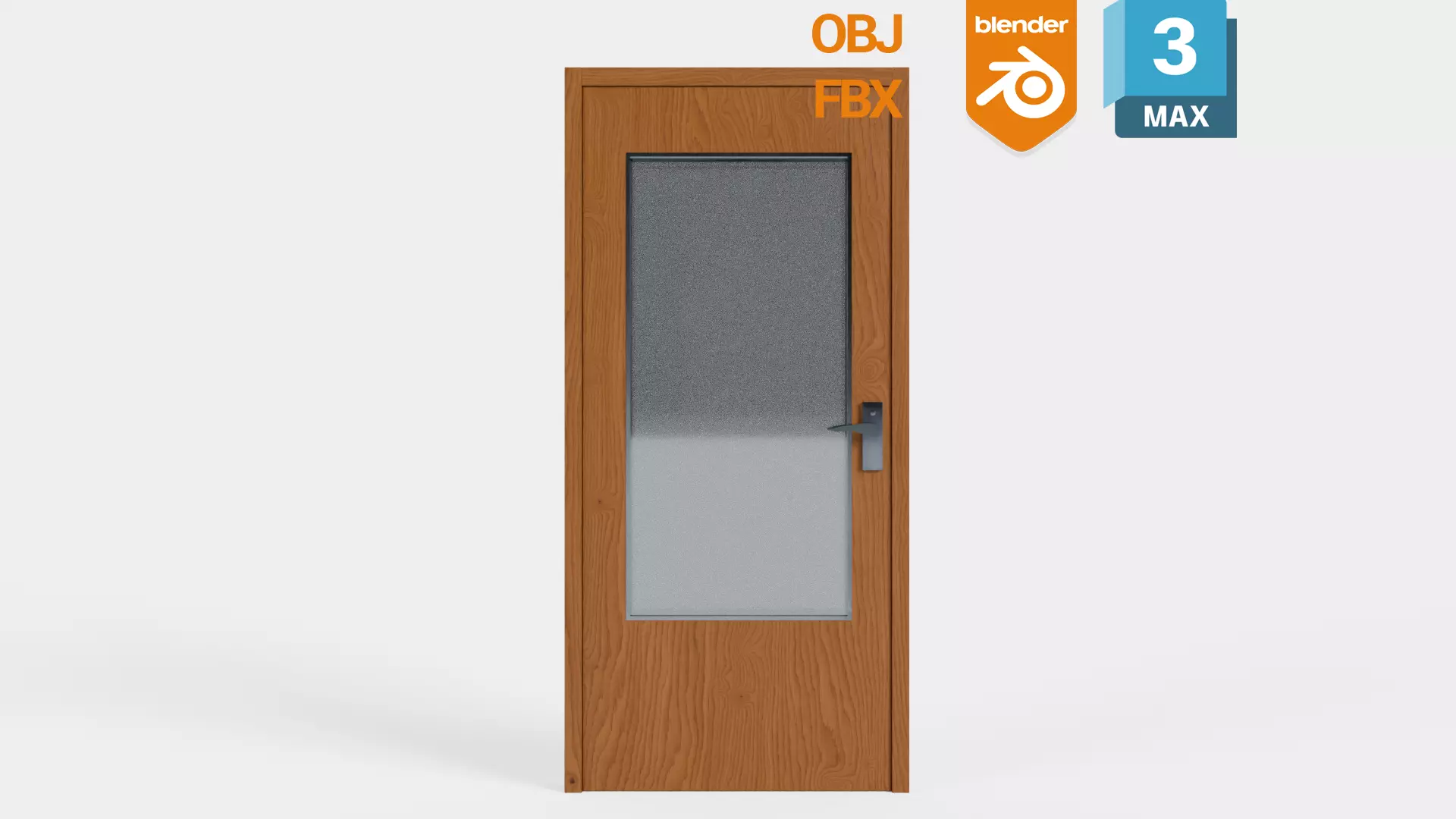Modern Wood Door Free 3D model_0