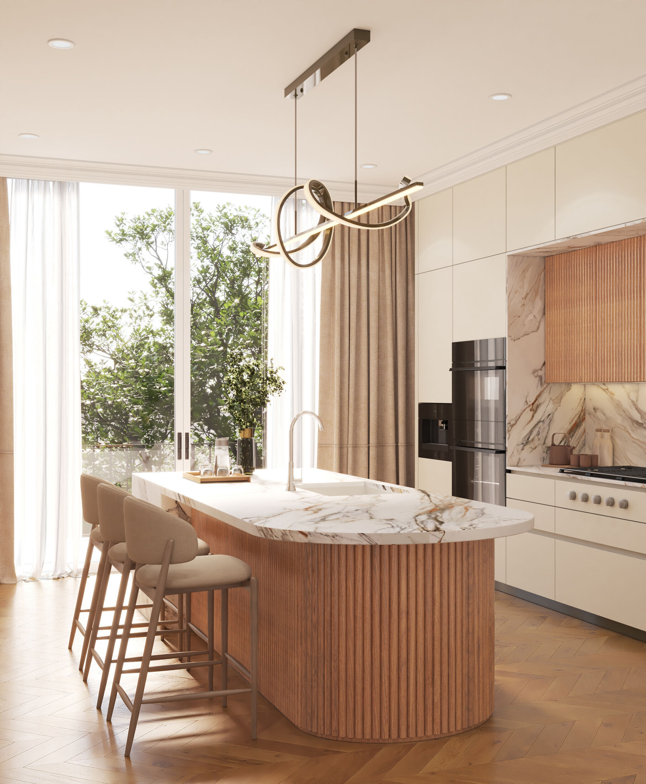 Neoclassical Interior with a Modern Touch 3D model_3