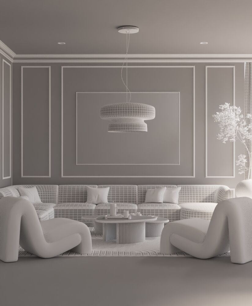 Neoclassical Interior with a Modern Touch 3D model_8