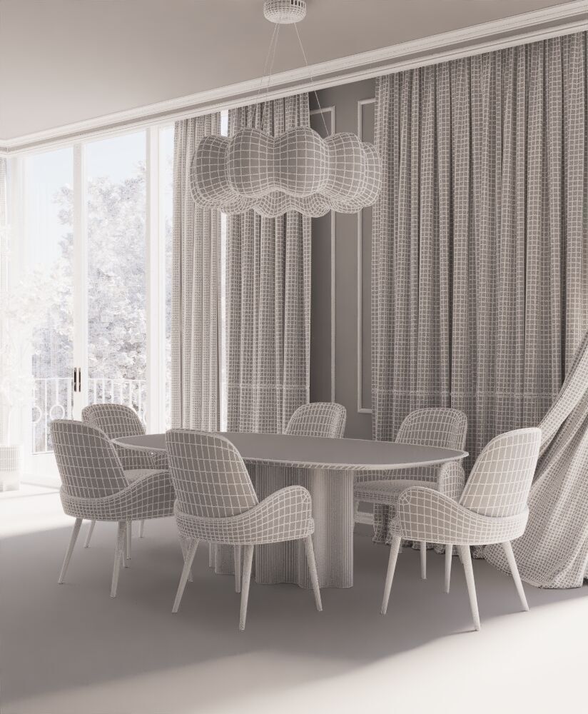 Neoclassical Interior with a Modern Touch 3D model_9