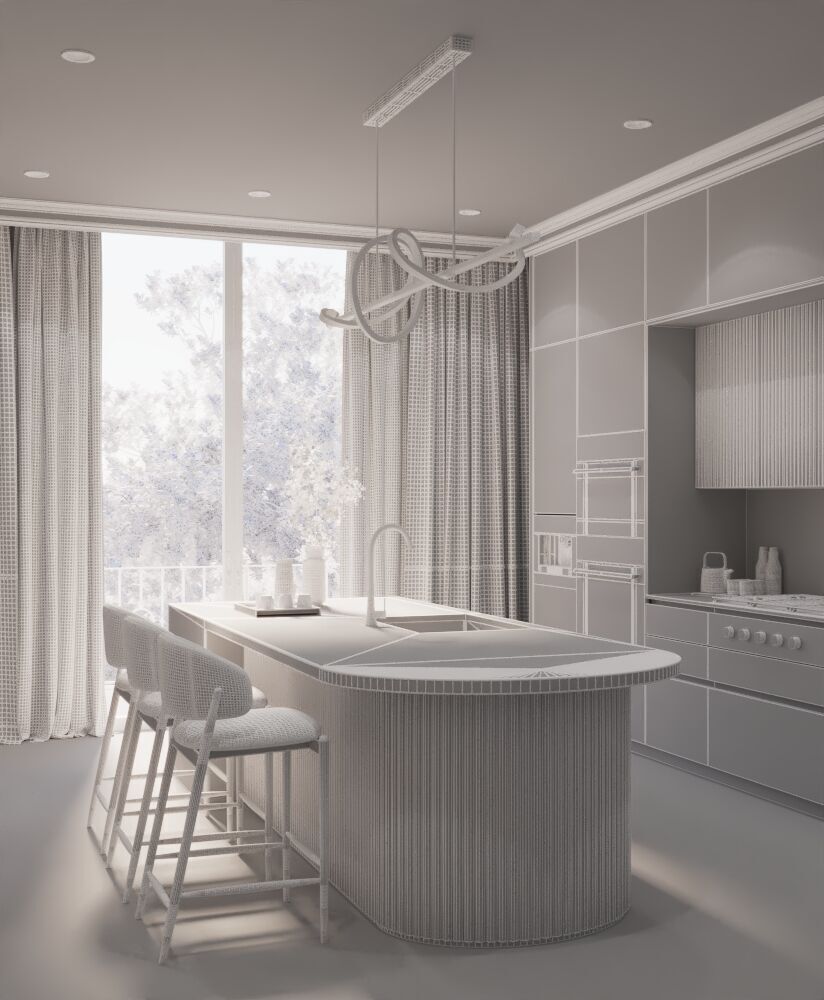 Neoclassical Interior with a Modern Touch 3D model_12