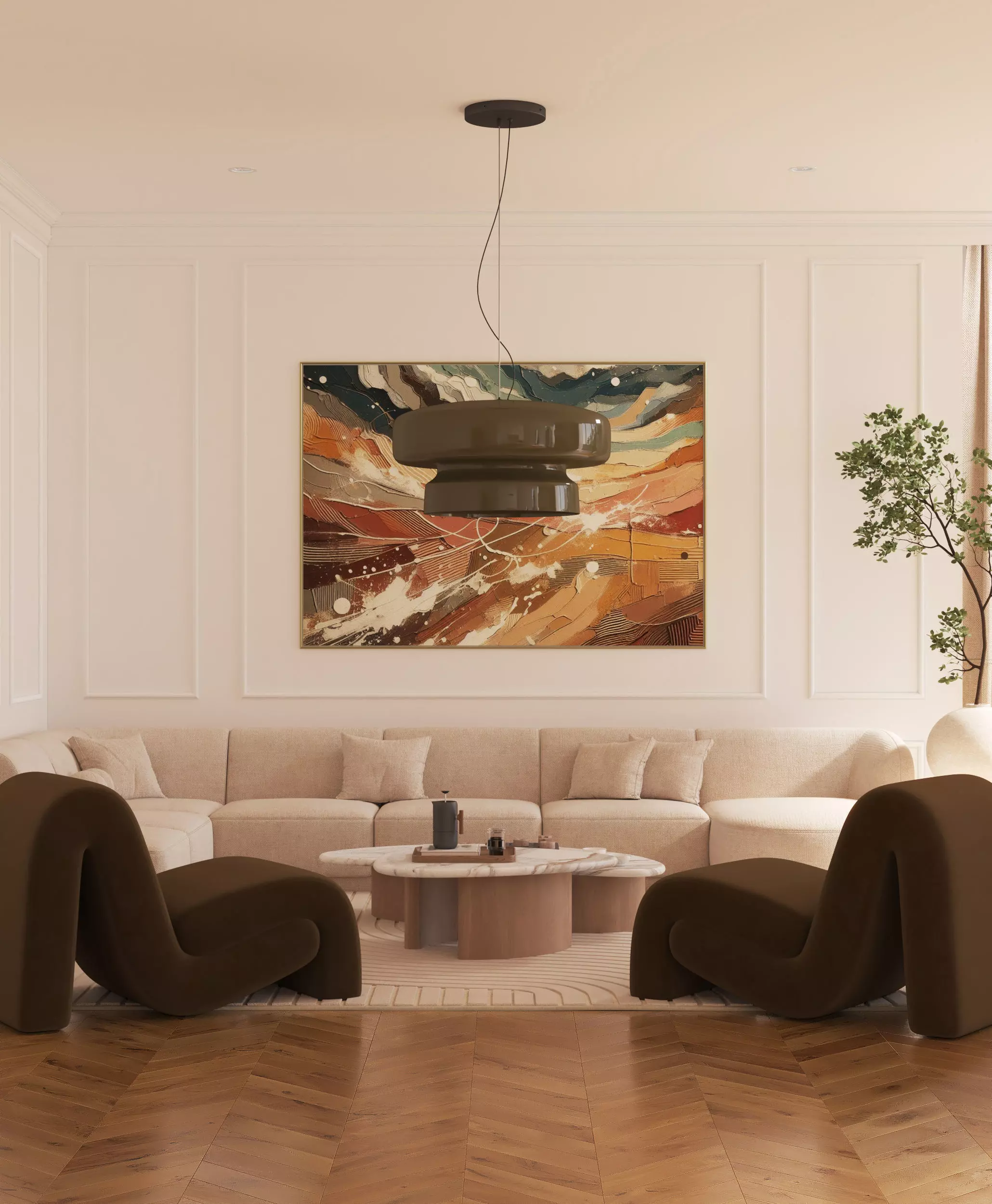 Neoclassical Interior with a Modern Touch 3D model_0