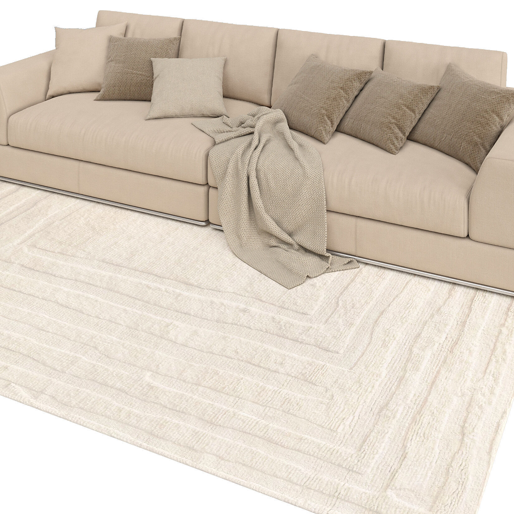 Kiri Wool rug 3D model_2