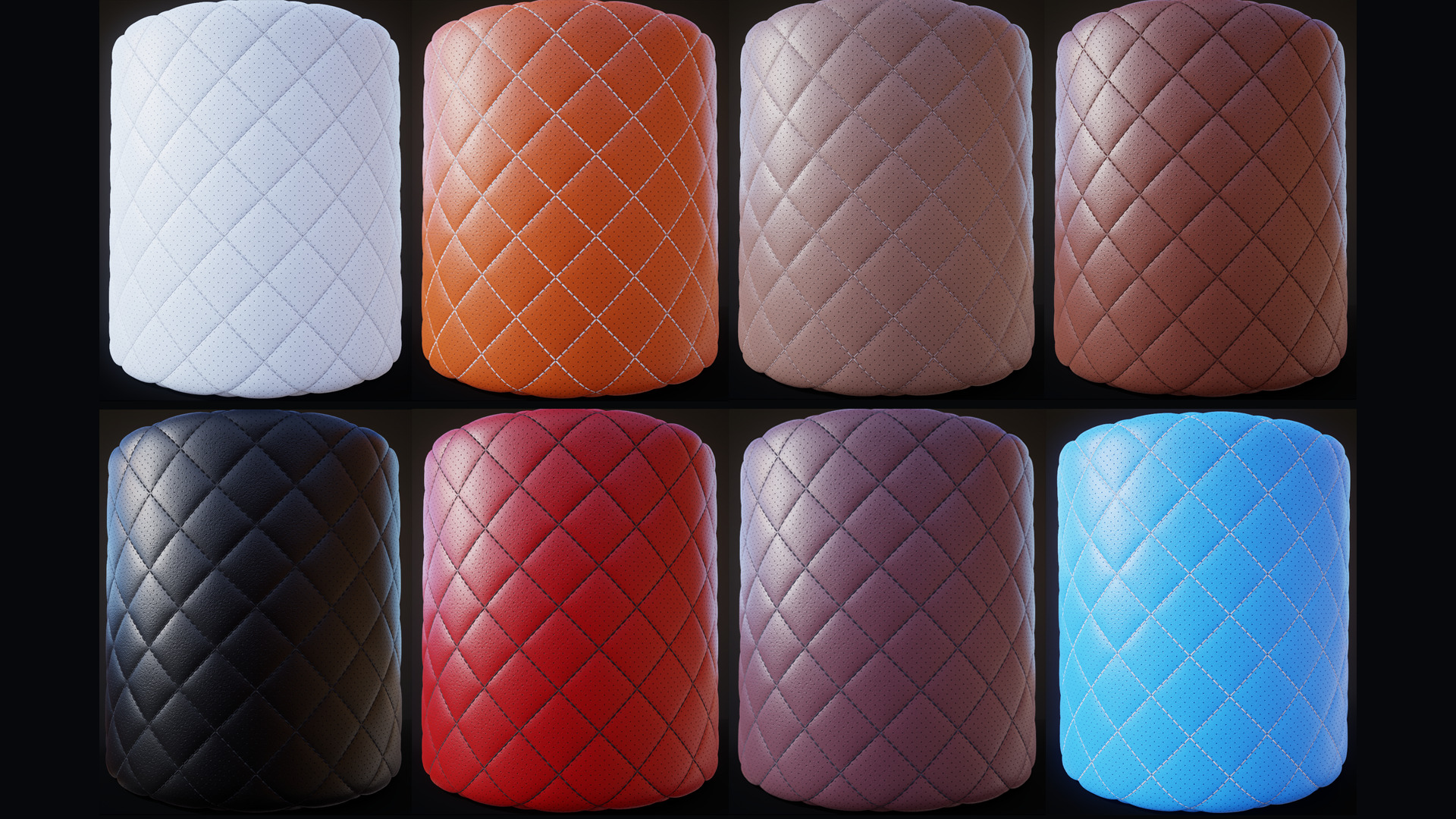 Seamless Perforated Stitched Leather Material Textures Texture_2