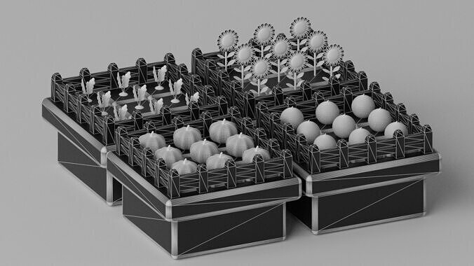Cartoon Farm 3D model 7