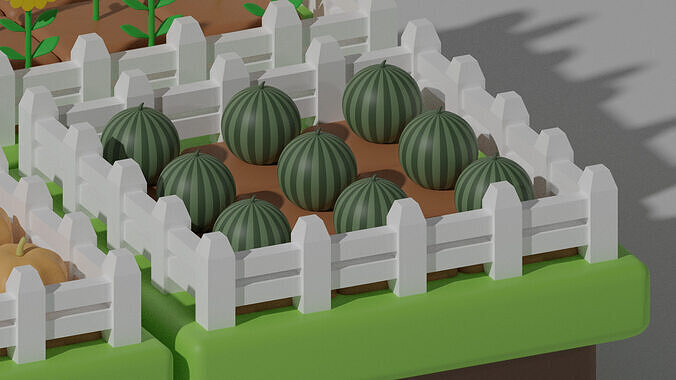Cartoon Farm 3D model 3