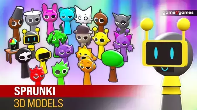 Sprunki 3D Models