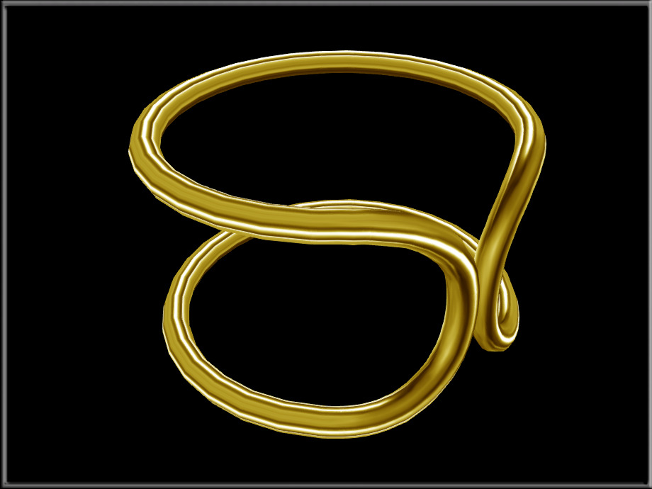 Simple Wire - Circle Low-poly 3D model_12