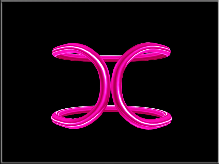 Simple Wire - Circle Low-poly 3D model_7