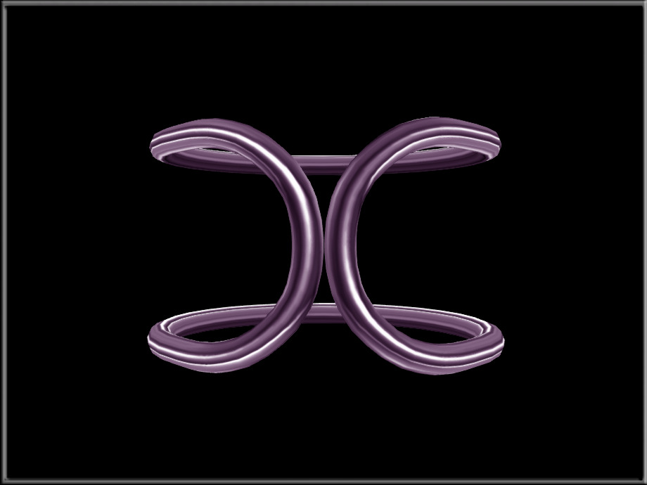 Simple Wire - Circle Low-poly 3D model_6