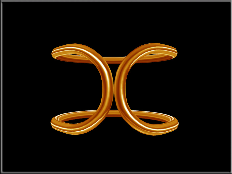 Simple Wire - Circle Low-poly 3D model_8