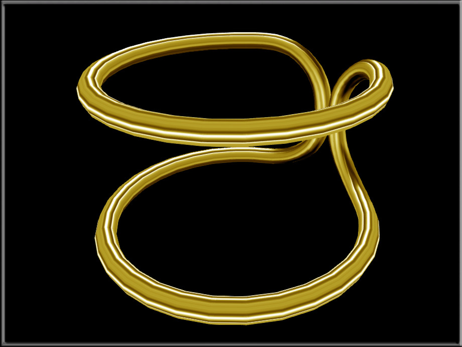 Simple Wire - Circle Low-poly 3D model_13